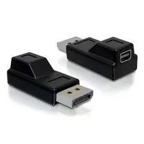 Delock adaptér Displayport samec > Displayport mini samice, černá