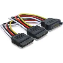 Power Adapter SATA 15-pin na 2xSATA 15-pin