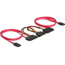 Kabel HDD SATA All-in-One (50 cm) pro 2 HDD, SATA napájení