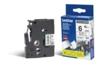 Brother - TZ-S211 bílá / černá (6mm,lamin.,extrémně adhez.)