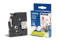 Brother - TZ-222, bílá / červená (9mm, laminovaná)