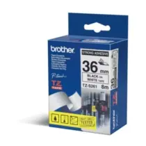 Brother - TZ-S261, bílá / černá (36mm, extr. adhez.)