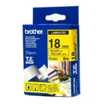 Brother - TZ-641, žlutá / černá (18mm, laminovaná)