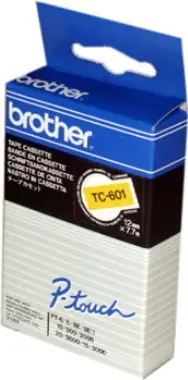 Brother - TC-601, žlutá/černá (12mm)