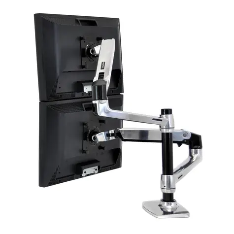 ERGOTRON LX Dual Stacking Arm stříbrná / Stolní držák s ramenem pro dva LCD
