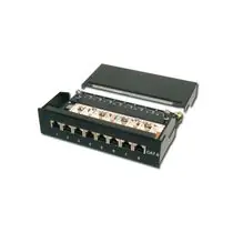 Digitus Patch Panel desktop, CAT6, stíněný, 8x 8P8C LSA, černý,1U