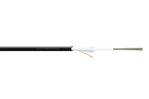 Digitus Fiber Optic Installation Cable, OM3, 8 Fibers, Indoor/Outdoor, AI-DQ(ZN)BH8G50/125µ Multimode, Length 1m