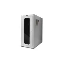 Digitus Computer case with levelling feet, 670x300x650 mm, lockable metal front door w glass, fan color grey (RAL 7035)