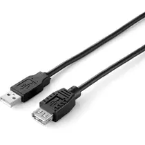 equip USB 2.0 produžovací A->A  5,0m M/F, černý