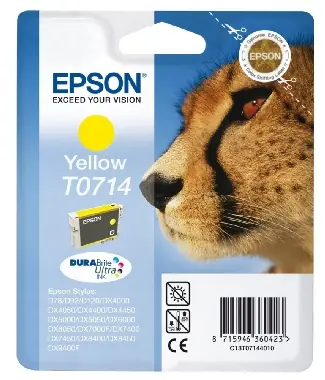 Epson T0714 originální cartridge / 5.5 ml / Žlutá