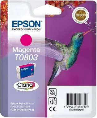 Epson T0803 originální cartridge / 7.4 ml  / Purpurová