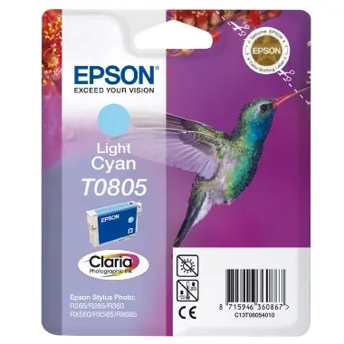 Epson T0805 originální cartridge / 7.4 ml / Světle modrá