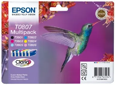 Epson T0807 originální cartridge / 6x 7.4 ml / Multipack