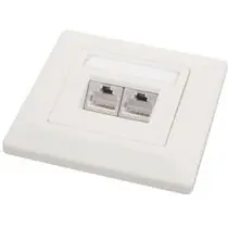 Zásuvka Solarix CAT5E STP 2 x RJ45 pod omítku bílá