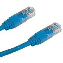 PremiumCord Patch kabel UTP RJ45-RJ45 CAT6 10m modrá