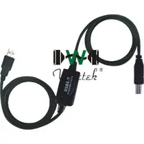 Wiretek Kabel USB2.0 A-B 10m přípojný, aktivní (A-M/B-M)