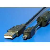 Wiretek Kabel USB2.0 A-mini PANASONIC 8pin 1,8m černý