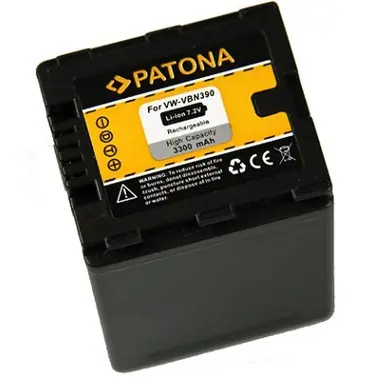 PATONA baterie pro foto Panasonic VW-VBN390 3300mAh Li-Ion