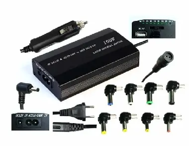 EUROCASE univerzální napájecí adaptér 96W (od 12V) 9 koncovek i do auta