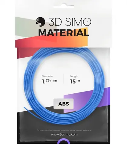 3DSimo Filament ABS - modrá & zelená & žlutá 15m