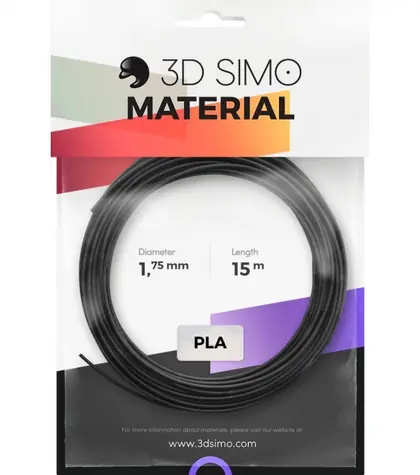 3DSimo Filament PLA - černá & zlatá & šedá 15m