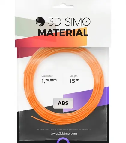 3DSimo Filament ABS II - oranžová & černá & bílá 15m