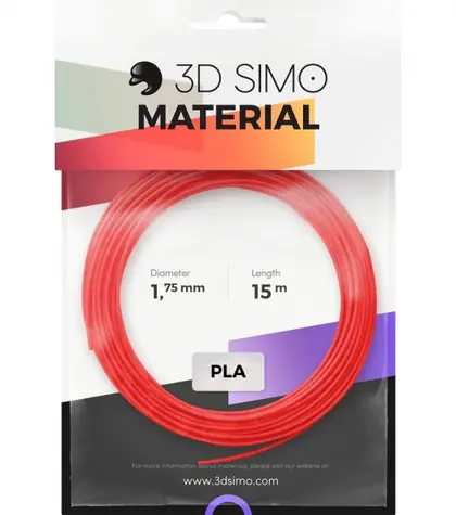 3DSimo Filament PLA II - červená & fialová & zelená 15m