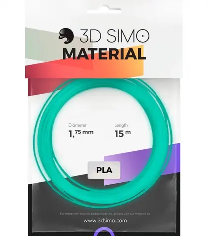 3DSimo Filament FLUORESCENT modrý & zelený 15m