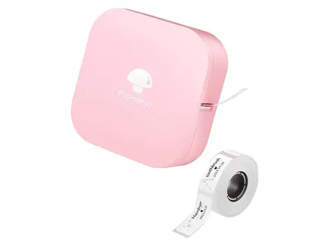 Phomemo Přenosná tiskárna štítků Q30 růžová / USB-A na USB-C/4x baterie AAA / Bluetooth