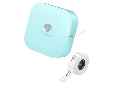 Phomemo Přenosná tiskárna štítků Q30 zelená / USB-A na USB-C/4x baterie AAA / Bluetooth