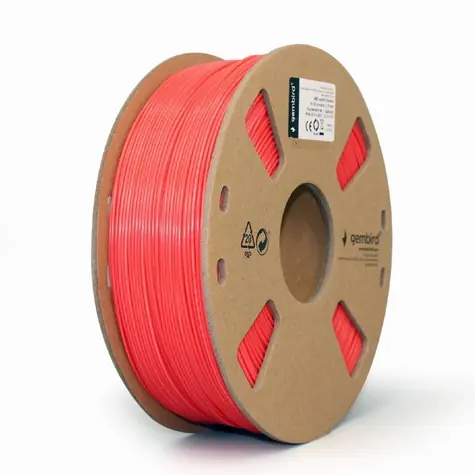 Gembird Filament 3DP-ABS1.75-01-FR / ABS / 1,75 mm / 1 kg / fluorescentní / červená