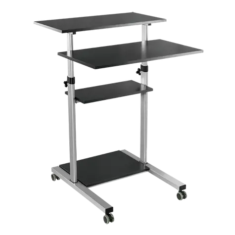 LogiLink BP0070 stříbrná / Pojízdná pracovní stanice / nosnost 60kg