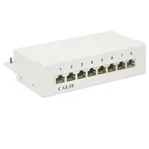 PremiumCord Mini Desktop Patch Panel Cat5e, 8xRJ45