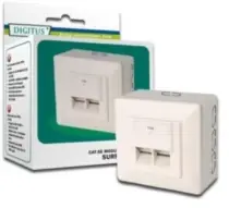 DIGITUS Zásuvka 2xRJ45 na omítku, STP Cat5e