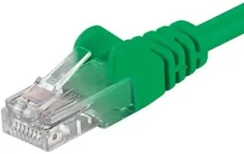 PremiumCord UTP CAT6 1m / Patch kabel / RJ45-RJ45 / zelená
