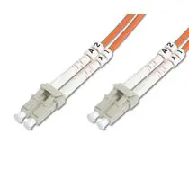 DIGITUS Fiber Optic Patch Cord, LC to LC Multimode 50/125 µ, Duplex Length 15m