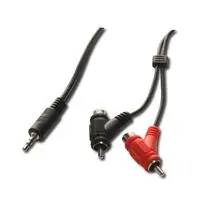 PremiumCord Kabel Jack 3.5mm-2xCINCH+2xCINCH M/M 2m