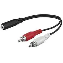 PremiumCord Kabel Jack 3.5mm F - 2xCINCH M 1.5m