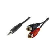 PremiumCord Kabel Jack 3.5mm-2xCINCH M/F 2m