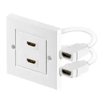 PremiumCord HDMI zásuvka v panelu 2x HDMI A - HDMI A  Female/Female
