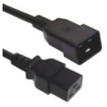 PremiumCord Kabel síťový prodlužovací  230V 16A 3m, konektory IEC 320 C19 - IEC 320 C20