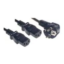 PremiumCord Kabel síťový 230V, Y-kabel přívodní M-2x F