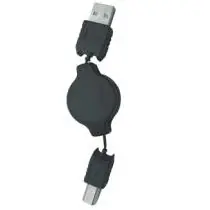 PremiumCord USB navíjecí kabel 0,9m A-B