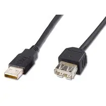 PremiumCord USB 2.0 kabel prodlužovací, A-A, 1m černá