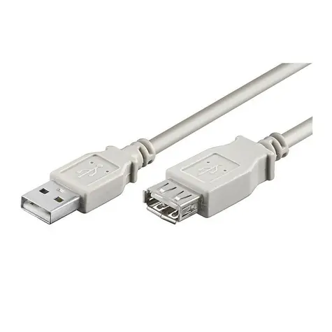 PremiumCord USB 2.0 kabel prodlužovací  A-A 5m šedá
