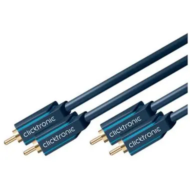 ClickTronic HQ OFC kabel 2x CINCH - 2x CINCH RCA, M/M, 2m