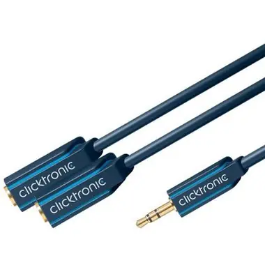 ClickTronic HQ OFC Y redukce Jack 3,5mm - 2x Jack 3,5mm stereo, M/F, 10cm