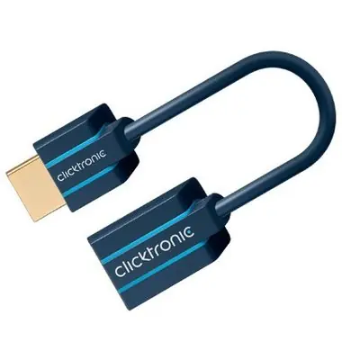 ClickTronic HQ OFC prodlužka HDMI High Speed s Ethernetem, zlacené kon., 3D, 10cm