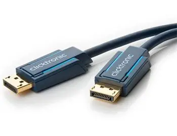 ClickTronic HQ OFC kabel DisplayPort 1.2 / zlacené konektor / 3D / 2m