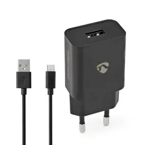 Nedis WCHAM213ABK Síťový adaptér 1x USB-A + datový kabel USB - Micro-USB 1 m černá 